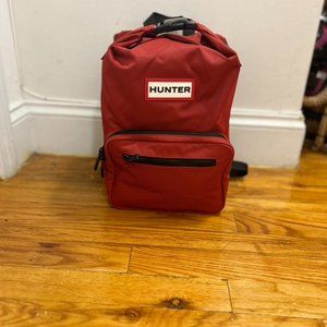 Hunter Red Nylon Pioneer Medium Topclip backpack
